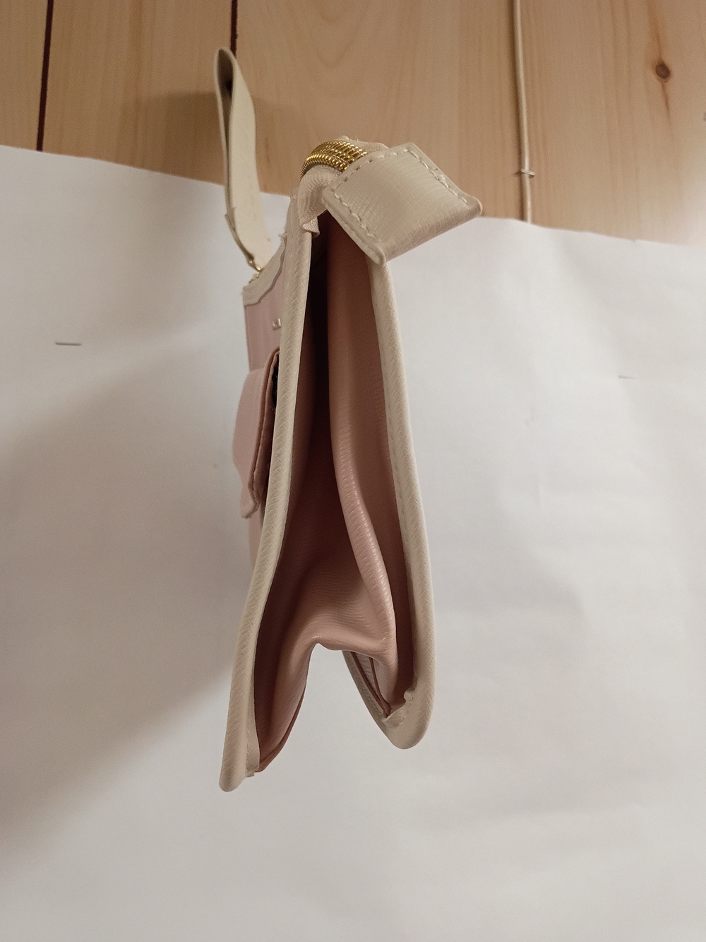 Michael Kors Blush Pink and Cream Leather Wristlet - Picture 4 of 5